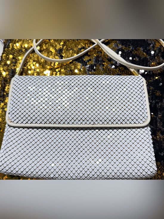 Whiting & Davis Handbags - Y2K Modern Vintage Whiting & Davis Gold Tone Mesh Chainmail clutch crossbody USA